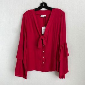 SOME DAYS LOVIN Red Blouse NWT